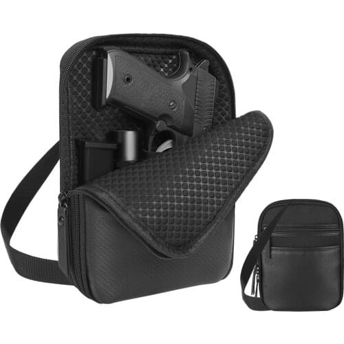 Tactical Concealed Gun Carry Bag Handgun Mag Shoulder Bag Fanny Pack Hunting Waist Pocket Soft Protection Pistol Gun Case