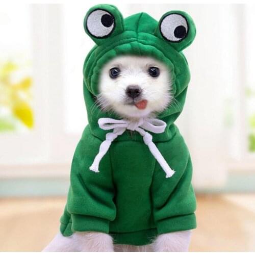Dog Winter Warm Clothes Plush Coat Hoodies Cat Clothes for bulldog Pet Costume Jacket Yorkie Goods
