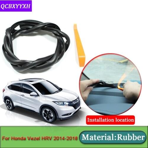 Car-styling For Honda Vezel HRV 2014-2018 Anti-Noise Soundproof Dustproof Car Dashboard Windshield Sealing Strips Accessories