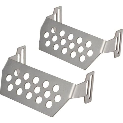 2PCS RC Stainless Steel Chassis Protector Plate for Redcat GEN8 Scout II 1/10 RC Crawler