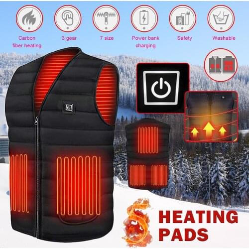 5 Areas Heated Vest Men Electric Heating Vest Thermal Warm Heating Clothes Outdoor camping Hunting Vest usb jacket weste 열선조끼