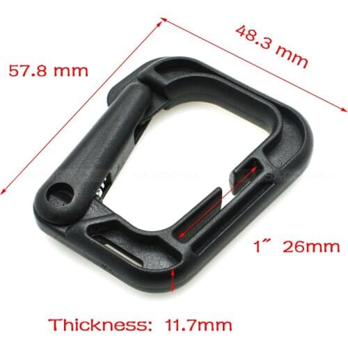 1pcs Plastic Multi-use Grimloc D-Ring Carabiner Safety Buckle For Backpack Clasp Keychain Bag Free Shipping