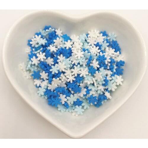 100g Snowflake Polymer Hot Soft Clay Sprinkles Charms Beads DIY Nail Hair accessories Jewelry Beauty Powder in Slime Supplies