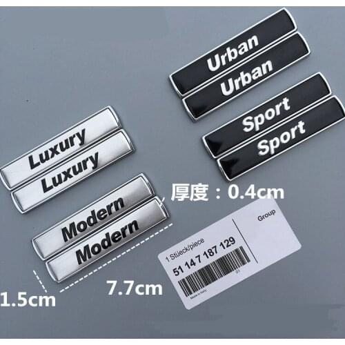 100pcs Good Quality New 3D ABS Silver Sport Luxury Line Modern Urban Fender Side letter Badge Emblem Sticker Car parts