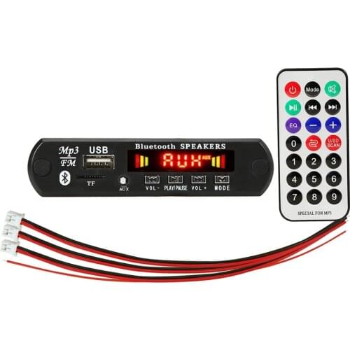 2*25W Amplifier Bluetooth 5.0 MP3 Decoder Board Audio Module USB FM Radio TF card Car MP3 Player decoder board With Recording