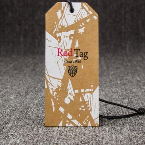 500pcs/lot Customized tag clothes swing hangtag men garment kraft paper tag printed paper tags price tag