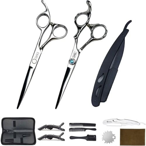 6" JP Stainless Professional Hair Scissors Barber Cutting Shears Thinning Scissors Styling Tool Scissors for barber shop