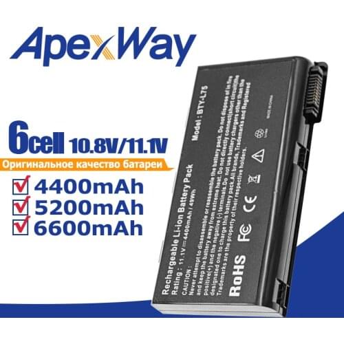 Apexway Laptop Battery for MSI A5000 A6000 A6200 A6203 A6205 A7200 CR600 CR610 CR610X CR620 CR630 CR700 CX600 BTY-L74 BTY-L75