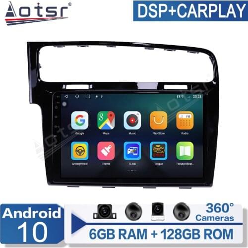 ATOSR-2Din Android10.0 Car Radio For Volkswagen Golf 2014-2018 Stereo Receive GPS Navigation Car Video Player IGO
