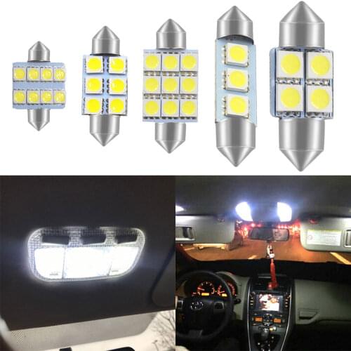 License Plate Lights Reading Lights Dome Festoon Light C5w C10W Car Led 5050 Led Lamp 36MM 39MM Auto Door Car Interior Lighting