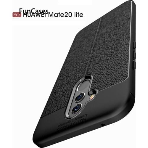 Huawei Mate 20 Lite Case Cover Lichee Pattern Shock Proof Soft Silicone Phone Cases For Huawei Mate 20 Lite Back Covers