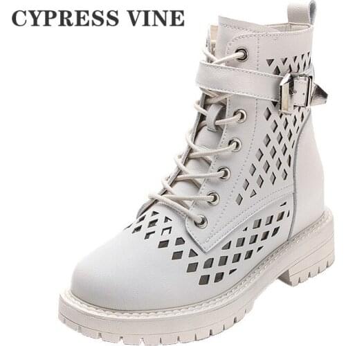 Cypress Vine Women Chelsea Anckle Boots Split Leather For Summer Round Toe Rubber Outsole Comfortable By Handmade Size 35-40