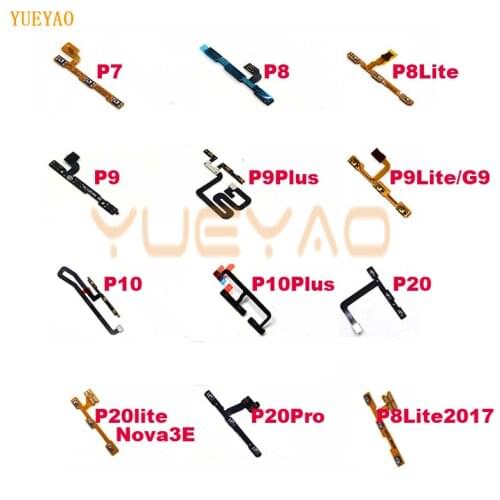 Power On Off Volume Up Down Button Key Flex Cable For Huawei P7 P8 P9 P10 P20 Lite Pro mate 10 nova 2s 3 3i Replacement Parts