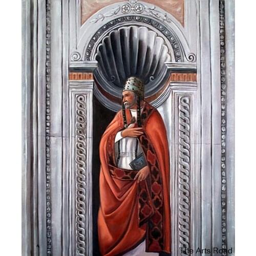 Sixtus II by Sandro Botticelli Canvas Oil Painting Hand Painted 100% Wall Art for Home Decoration No Frame