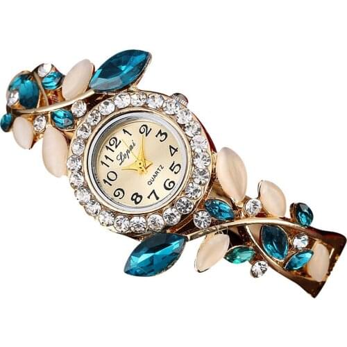 LVPAI Top Brand Hot Sales Fashion Luxury Womens Watches Women Bracelet Watch Creative Design gemstone Decoration Quartz Watch