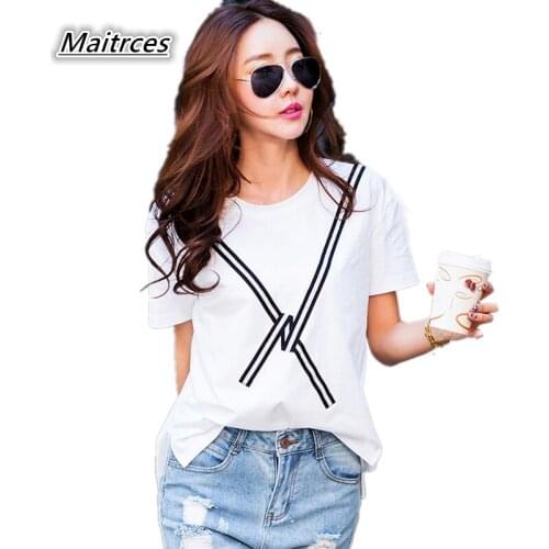 Женские хлопковые футболки Maitrces China At AliExpress