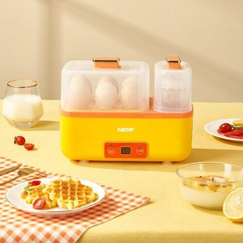 Electric Egg Boiler Steamer Egg White Yolk Mixer Breakfast Machine Automatic Power Off Anti-dry Egg Cooker 6 Eggs Multi-cookers