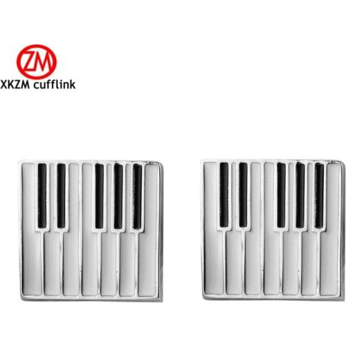 Luxury Men Silvery piano music Cufflinks High Quality Lawyer Groom Wedding Cufflinks For Mens Shirt Cuff Links French Jewelry