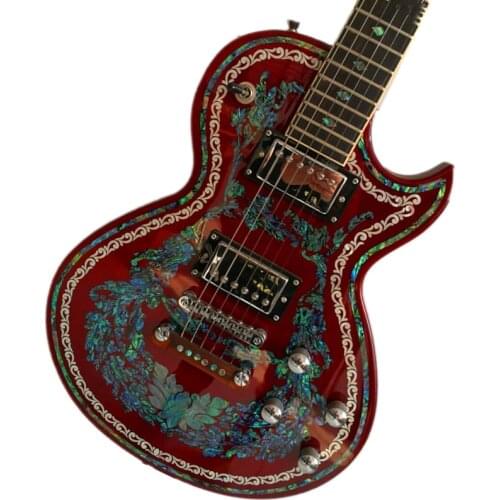 Made in China professional guitar playing, shell carving technology electric guitar, can be customized collection