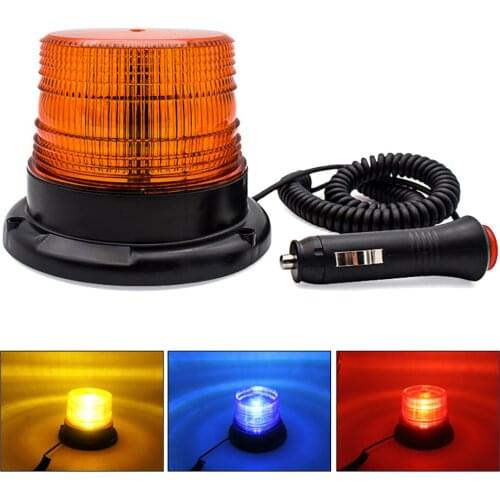 Strobe Emergency Lamp with Magnetic Mounted Police Lights DC 12V-80V Truck Warning Light Car LED Strobe Flashing Light