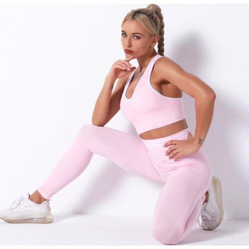 CXUEY Knit Seamless Yoga Suit Women Tracksuit Green Sports Bra Leggings 2 Piece Workout Set Women Sportwear Gym Fitness Clothing