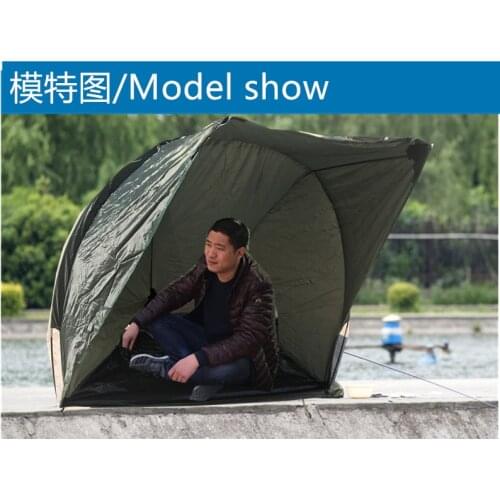 Outdoor tents manual field camping fishing tent beach tent equipment sunscreen UV protection light portable tents army green