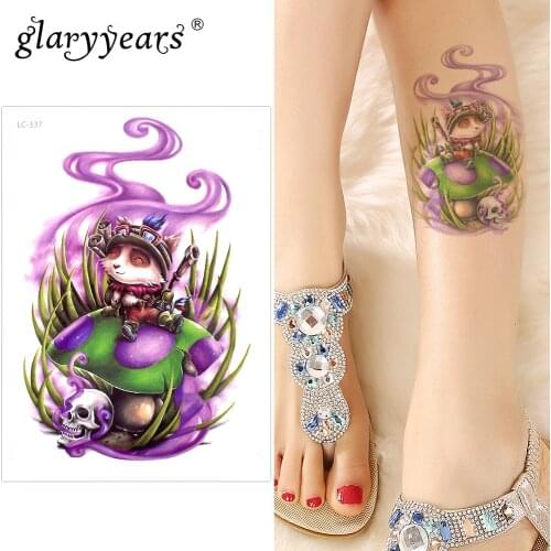 Glaryyears A Little Big Arm Temporary Tattoo Sticker Cat Fake Tatoo Cartridge Flash Tatto Waterproof Body Art Women LC-337