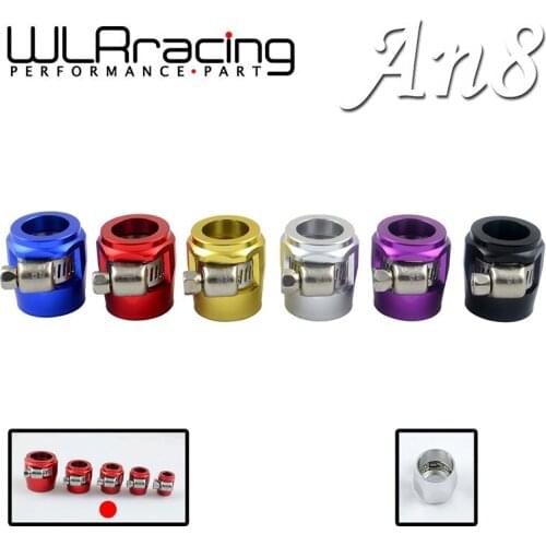 WLR RACING - AN - 8 AN8 Blue&Black Fuel Hose Clamp Finisher Hex Finishers WLR-SL1209-08-031