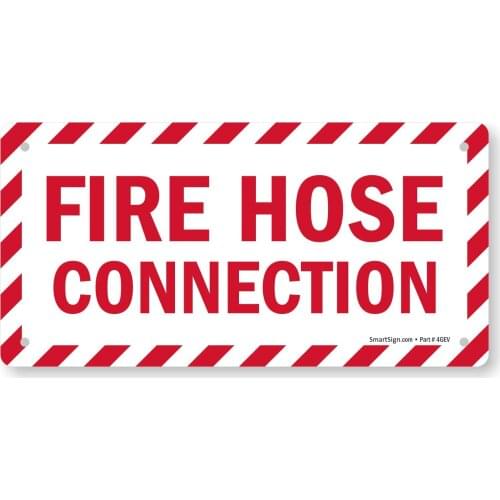 SmartSign "Fire Hose Connection" Sign | 5" x8" Plastic