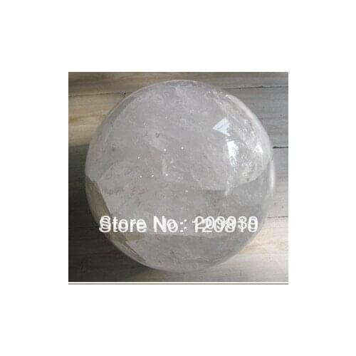 0389 NATURAL CLEAR beautiful white QUARTZ CRYSTAL SPHERE BALL Healing Huge