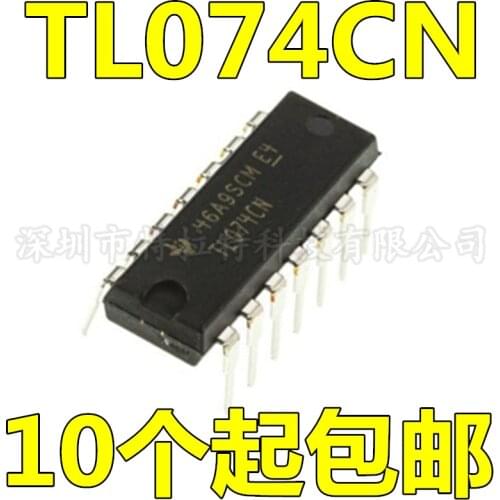 10pcs/lot TL074CN DIP14 TL074 DIP 074CN DIP new and original IC
