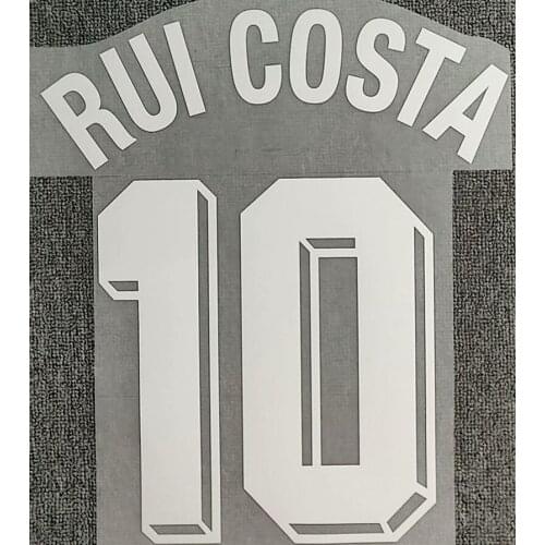 1999-2000 #10 RUI COSTA Nameset Printing Iron On Heat Transfer Patches