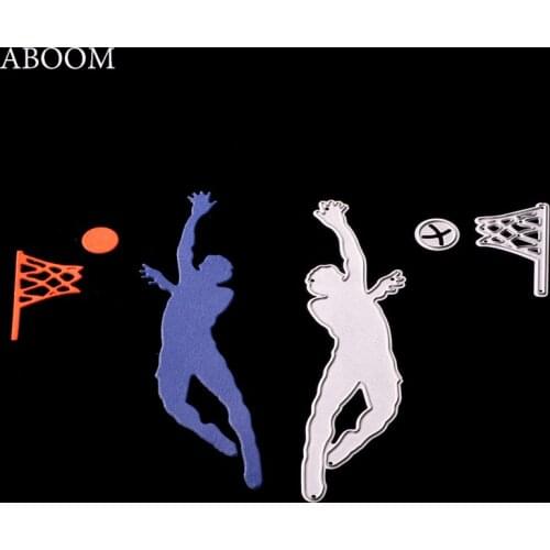 ABOOM New Men Play Basketball Design Metal Carbon Steel Die Cut Die Punch Folder Paper Card Decoration Cutting Dies Template