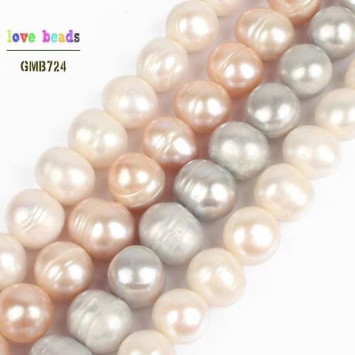 High Quality Natural Freshwater Pearl Round Beads for Bracelets Necklace DIY Jewelry Making Strand 15" 10-11mm