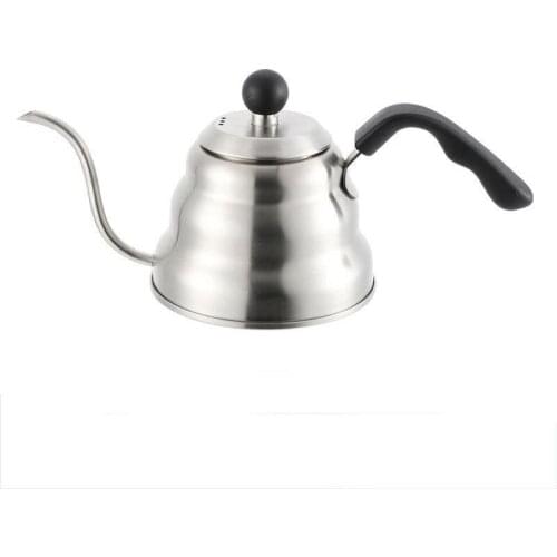 Coffee Kettle 1.2L 1L Stainless Steel Pour Over Coffee Pot Kettle Drip Kettle with Thermometer Insulated Handle For Home Offic