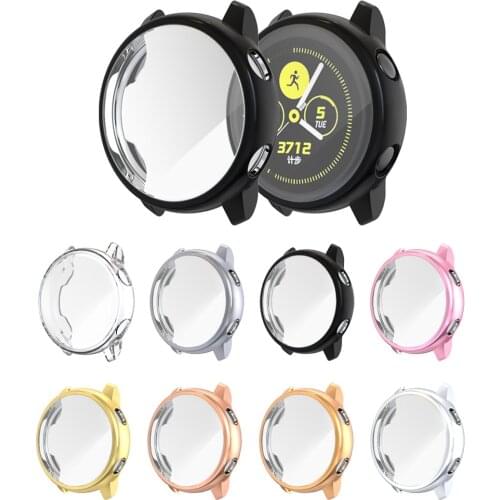 Case For Samsung galaxy watch active 2 active 1 cover bumper Accessories Protector Full coverage silicone Screen Protection 44mm