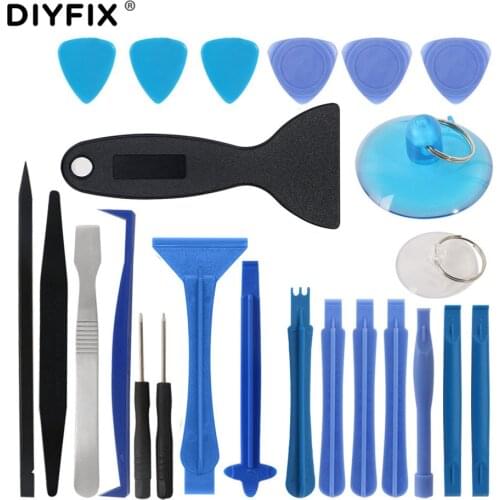 DIYFIX 24 in 1 Smart Cell Mobile Phone Opening Repair Tools Kit Screwdriver Set Disassemble Tools for iPhone iPad Tablet Laptop