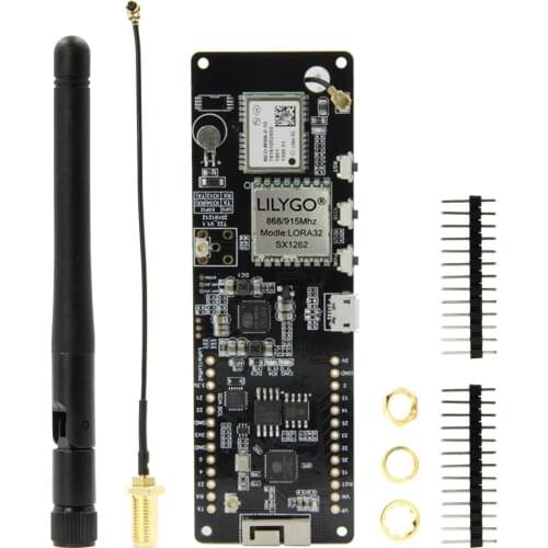 LILYGO® TTGO T-Beam V1.1 SX1262 LORA 868/915MHZ ESP32 WiFi Wireless Bluetooth Module GPS NEO-M8N IPEX 18650 Battery Holder
