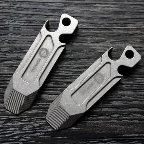 Mackwalker titanium alloy EDC crowbar keychain pendant screwdriver gadget bottle opener