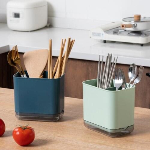 Multi-Function Chopsticks Spoon Drain Rack Chopsticks Tube Kitchen Cutlery Storage Holder Drain Chopstick Holder Kitchen Rack
