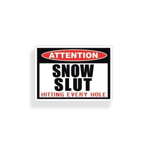 Snow Slut Sticker Skiing Snowboard Snowmobile Laptop Cup Car Window Bumper Decal