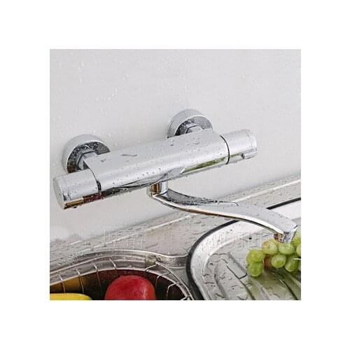 Wall kitchen faucetWhole brass kitchen mixer in wall kitchen faucet thermostatic kitchen faucet wall-mounted sink faucet