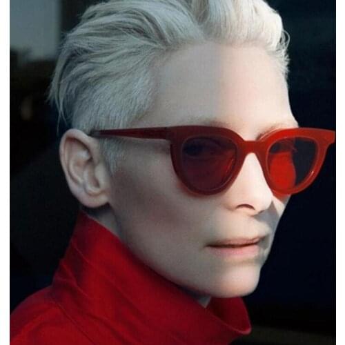 2020 New Cat Eye Retro Mens and Womens Sunglasses Korean Ocean Film Sunglasses Joker Street Shooting Trend UV Sunglasses