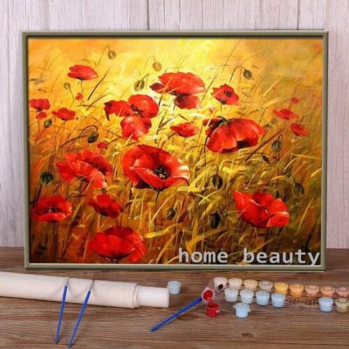 Landscape Flower Paint Package Acrylic 40*50 Painting On Decoration Kids Handiwork Drawing DIY Paint Handiwork