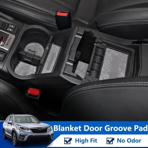 QHCP Soundproof Felt Gate Slot Pads Car Door Groove Mat Doors Center Console Cup Anti Slip Mats For Subaru Forester 2019-2021