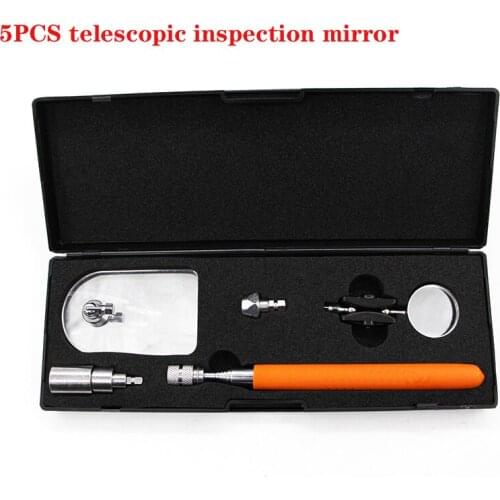 5pcs adjustable maintenance car chassis telescopic inspection mirror with LED light
