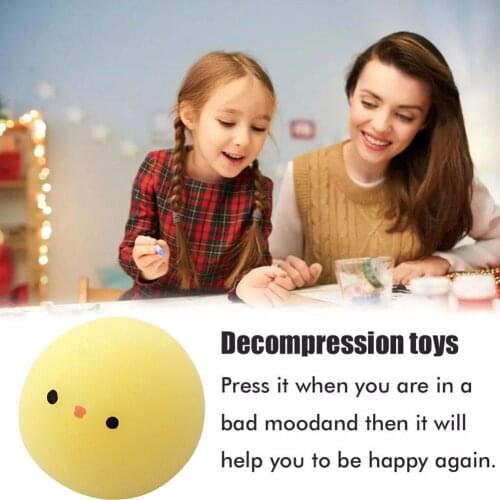 1pc Creative Decompression TPR Simulation Food Steamer Flour Squeeze Kneading Buns Music Decompression Toys Chicken Chicken S4W7