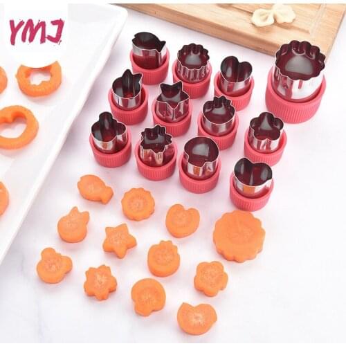 12 pcs/Set Cookies Cutter Mold Biscuit Embossing Mould Fruit Sugar Craft Dessert Baking Stainless Steel Mold for Sop Cake Decor