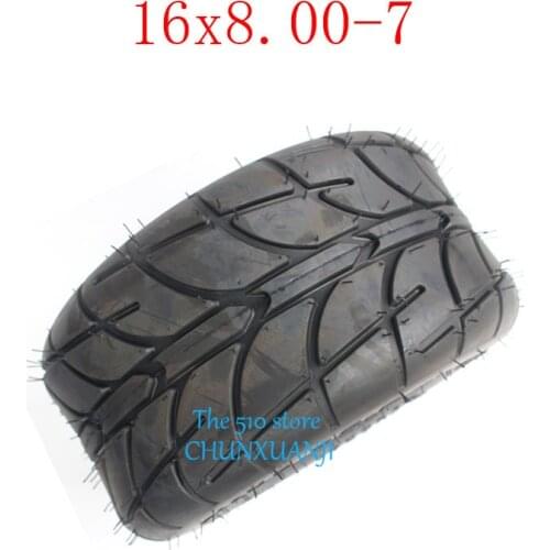 2PCS 16x8.00-7 tubeless tyre for Beach car 16X8-7 ATV Go-kart wear-resistant road vacuum tire four-wheel ATV tire