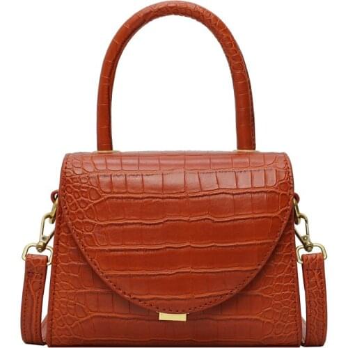 2021 Luxury Quality Shoulder Simple Bag Lady Designer Handbags Totes Stone Pattern Pu Leather Crossbody Bags for Women